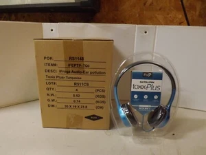 iFrogz Audio-Ear Pollution IFEPTP-TQ0 TOXIX Plus-Turquoise Box of 4 - Picture 1 of 5