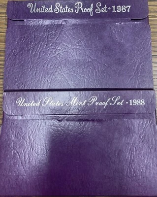 1987 & 1988 US Mint Proof Set Lot of 2 - Image 1 of 3
