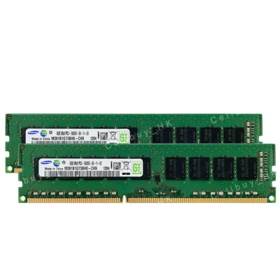 Samsung 16GB 2x8GB 2Rx8 PC3-10600E 1333MHz 240P ECC Unbuffered Server RAM Module - Image 1 of 4