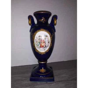 8" Limoges Cobalt Blue Vase Made in Japan - Picture 1 of 6