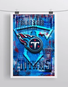 TENNESSEE TITANS 24x36in POSTER , Tennessee Titans Art Free Shipping US - Picture 1 of 9