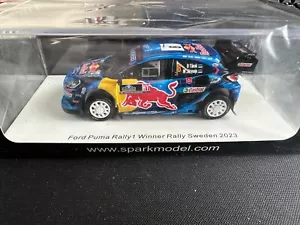 1:43 SPARK Ford Puma Rally1 #8 Winner Rally Sweden 2023 Tanak Jarveoja S6729 - Foto 1 di 3