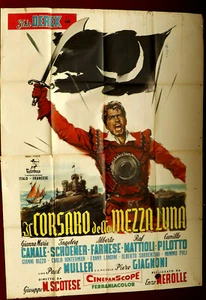 Il corsaro della mezza luna Manifesto Poster Affiche Scotese John Derek ISLAM  - Imagen 1 de 1