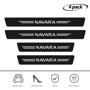 4PCS For Nissan Navara Door Plate Sill Scuff Anti Scratch Sticker Protector - Picture 1 of 12