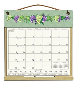 GRAPES CALENDAR HOLDER - REFILLABLE EVERY YEAR! - Picture 1 of 1