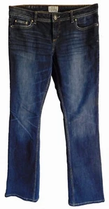 Aeropostale Womens Chelsea Denim Jeans Bootcut Jeweled Buttons & Trim SIZ 9 10 L - Picture 1 of 4