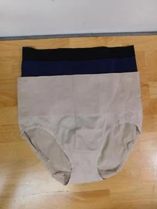 Yummie by Heather Thomson 3 Pack Mid-Rise Briefs-Black/Blue/Mushroom-1X/2X-NWOT - Picture 1 of 1