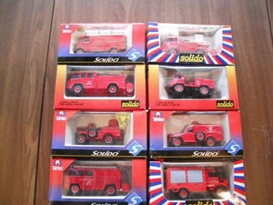 Solido Toner Gam Pompiers Fire Trucks lot of (8) - Picture 1 of 9