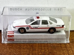 HO Scale 45007 Busch Chevrolet Bel Air Cabrio Fire Department Emergency Vehicle - Picture 1 of 5