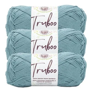 (3 Pack) Lion Brand Yarn 837-131S Truboo Yarn, Wave - Picture 1 of 5