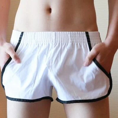 Men Boxer Shorts with Inner Pouch Pure Cotton Low Waist Arrows Pants Sexy Boxers - Image 1 of 4