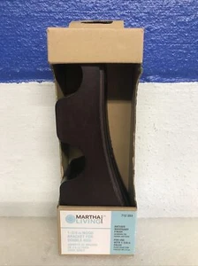 Martha Stewart 1-3/8" Wood Brackets For Double Rod In Antique Mahogany 712203 - Picture 1 of 4