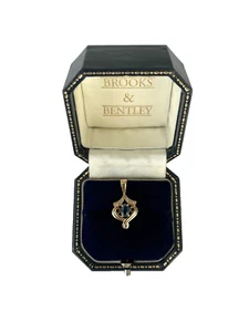 1994 Sapphire and Diamond Pendant 9ct Gold Diamond and Sapphire Vintage Pendant - Picture 1 of 13