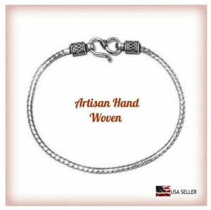 Artisan Crafted Venetian Chain Bracelet Sterling Silver 4.6 Grams 7.25 - Picture 1 of 3