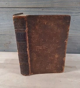 1827 NEW TESTAMENT rare DAVID HILLS STEREOTYPE EDITION antique PRE CIVIL WAR old - Picture 1 of 24