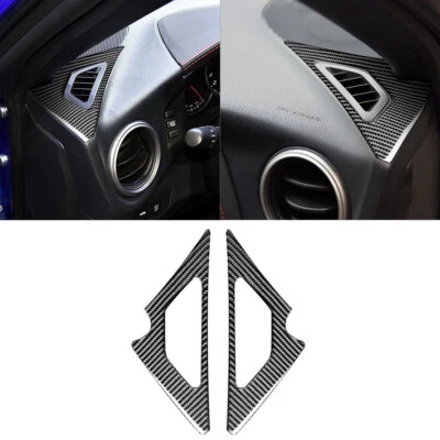 Cubierta de ventilación de aire para tablero de instrumentos de fibra de carbono RHD de 2 piezas para Toyota 86 Subaru BRZ Foto 1 de 4