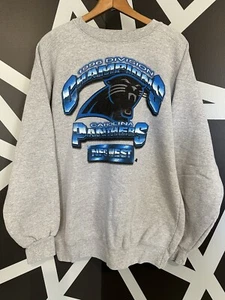 Vintage 1996 Carolina Panthers Division Champions Crewneck Sweatshirt Men’s Sz-L - Picture 1 of 5