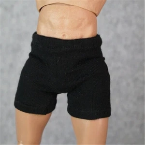 Pantalones cortos negros 1:6 ropa interior ropa para hombre HT figura de acción juguete corporal de 12" - Imagen 1 de 6
