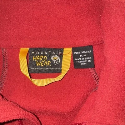 Chaqueta Mountain Hardwear Para Hombre Mediana Roja 1/4 Cremallera Pullover Polar Senderismo Aire Libre Foto 1 de 4