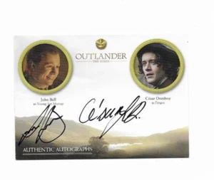 Autógrafo doble de Cryptozoic Outlander temporada 3 John Bell y Cesar Domboy - Imagen 1 de 2