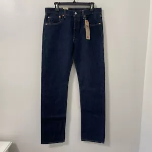Levi’s 501 Original Fit Men’s Straight Leg Jeans W31 L32 Rinse Button Fly NWT - Picture 1 of 10