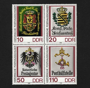 OPC 1990 DDR impresión total Setenant Block Sc#2798 Mi#3306-9 montado sin montar o nunca montado Perf 13,5 - Imagen 1 de 1