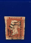 1841 SG8L 1d Red-Brown Black Maltese Cross B1sa ME Good Used Cat £65 ehuh