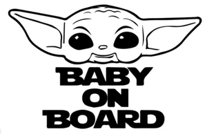 Star Wars Baby on Board Yoda Vinyl Sticker Decal Car Truck Phone - Picture 1 of 3