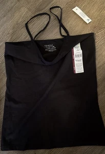 Time And Tru  Womens Cami Adjustable Straps Small 4/6 Black - Picture 1 of 2