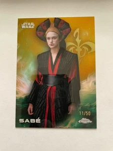 2025 Star Wars Chrome - Sabe - #11/50 - refractor de oro - ¡Como nuevo! - Imagen 1 de 2