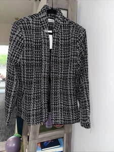 Elleven Women’s blazer XL black white Silver NWT - Picture 1 of 9