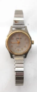 Vintage Quartex Women's Watch No. 49E Silver Tone w/ Gold Accents - Picture 1 of 5