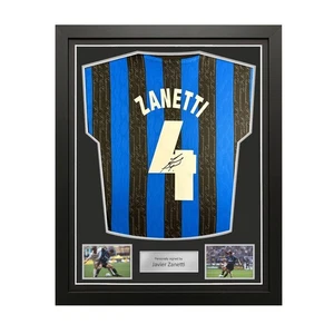 Javier Zanetti Signed Inter Milan 1998 Football Shirt. Standard Frame - Picture 1 of 5