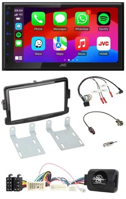 JVC Bluetooth 2DIN Lenkrad DAB USB Autoradio für Dacia ab 2012 piano schwarz - Bild 1 von 4