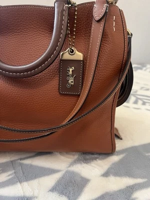 Coach Rogue 36 Glovetanned Leather Top Handle Saddle Brown Satchel Bag 54556 - Image 1 of 4