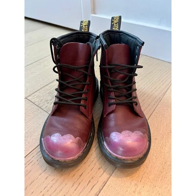 Dr. Martens | Youth 1460 J Cherry Red Boot | Unisex | Girls | Boys | Size 1 US - Image 1 of 4