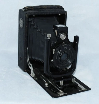 复古 1925 - 26 Ernemann Heag IV 带 Doppel Anastigmat Vilar 1:6.8,10.5 厘米镜头 — 第 1/4 张图片