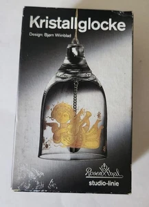 ROSENTHAL BJORN WIINBLAD Glas Glocke Ornament Engel mit Laute Kristallglocke - Bild 1 von 5