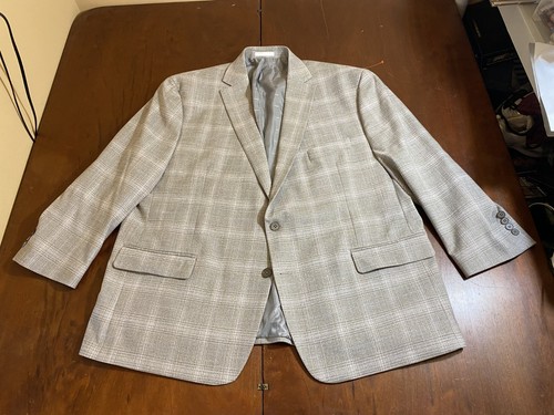 Blazer tuta cappotto sportivo grigio a quadri Michael Kors nuovo senza etichette 2024 lana 52R