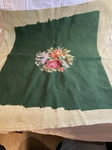 Vintage Floral Needlepoint Stuhlhusse nie benutzt - Bild 1 von 4