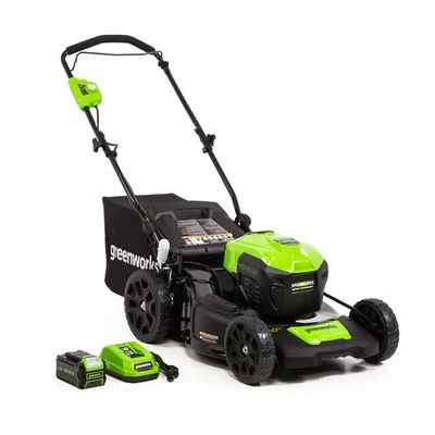 Greenworks 40V 20" Brushless Lawn Mower Kit with Battery & Charger - Image 1 of 4