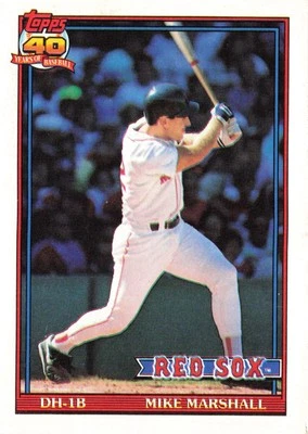 Mike Marshall #356 1991 Topps Boston Red Sox Baseball - Image 1 of 2