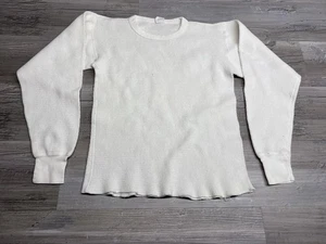 Vintage Lady Arctex Womens White Long Sleeve Thermal Shirt Base Layer Cotton L - Picture 1 of 6