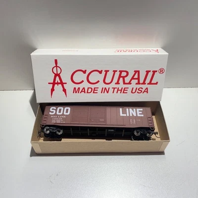 Accurail #5911 HO Scale Soo Line #15537 50' Double-Door Boxcar Built Boxed - Image 1 of 4