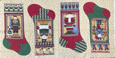 DEBBIE MUMM - PANEL DE MEDIAS CASCANUECES Y MUÑECO DE NIEVE, 23" H X 44" W Foto 1 de 3