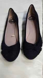 Fergalicious Größe 8,5 M Sloane Damen Leder Wildleder schwarz Espadrilles flache Schuhe - Bild 1 von 5