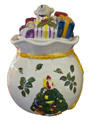 Vintage Spode Christmas Tree Cookie Treat Jar 7” Mint No Box - Image 1 of 2