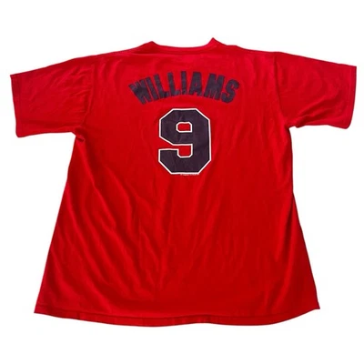 Majestic Y2K 2000-х Ted Williams красный Boston Red Sox Джерси #9 рубашка мужчин L - Изображение 1 из 4