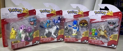 Pokemon Battle Figure lote de 4 Pikachu, Galarian Ponyta e Gible pacote com 3 novo  - Imagem 1 de 4