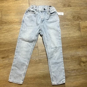 Gap Kids Jeans Girls Youth 7 Light Distressed Destroy Adjustable Waist New - Picture 1 of 8